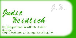 judit weidlich business card